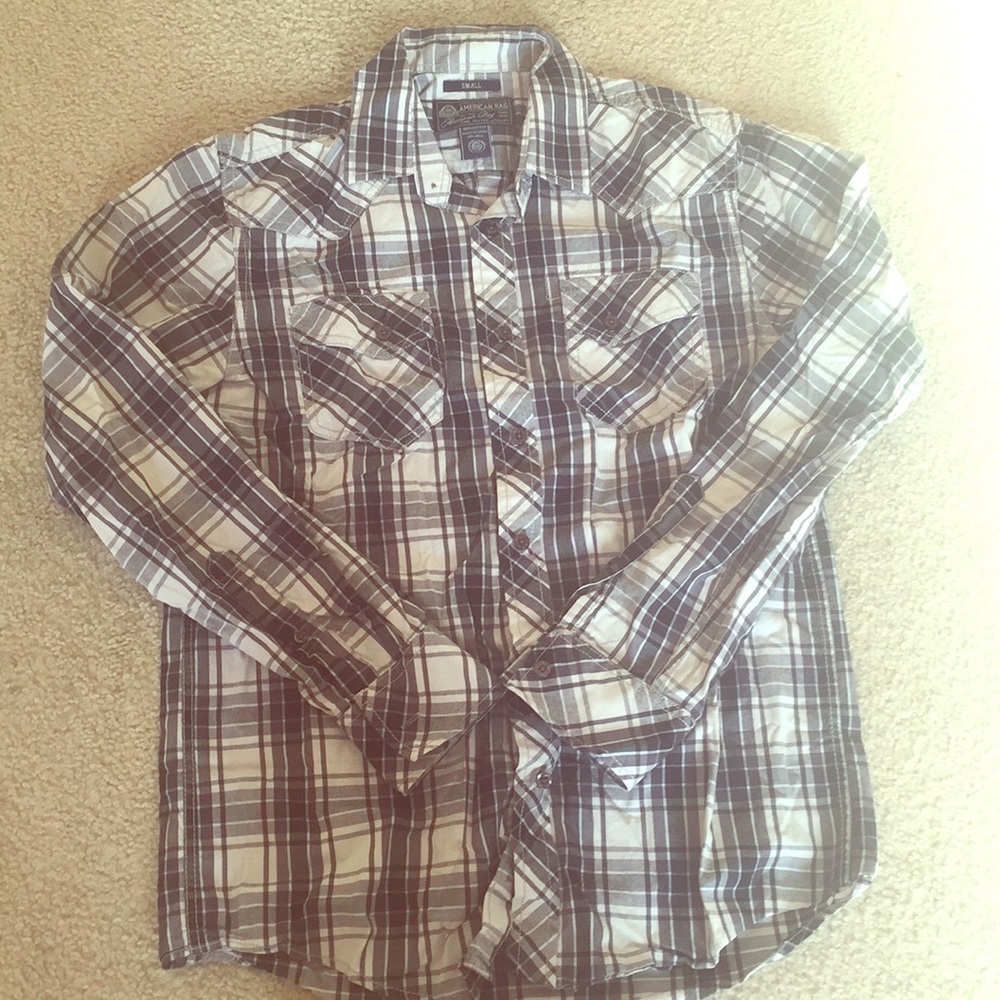American Rag, Gray stripe. Small boy shirt